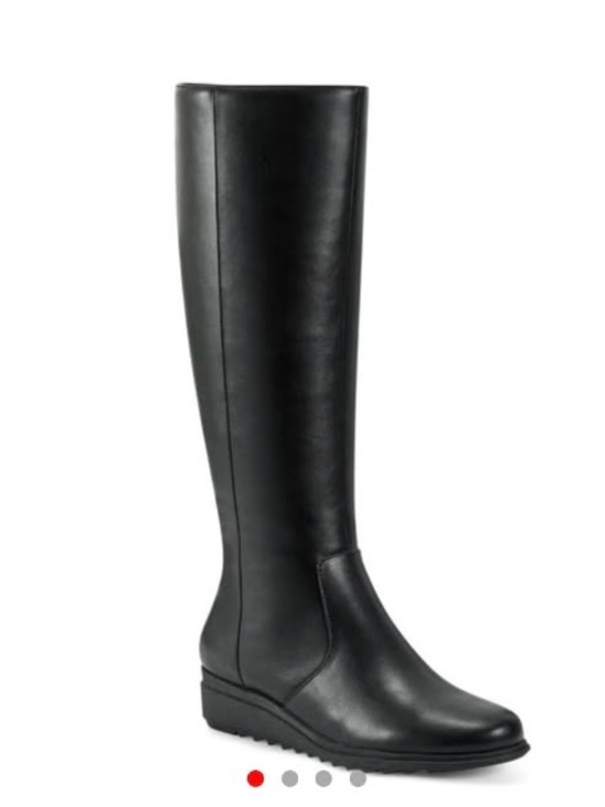 Easy Spirit Shoes - Easy Spirit Black Knee-High Wedge Boot
